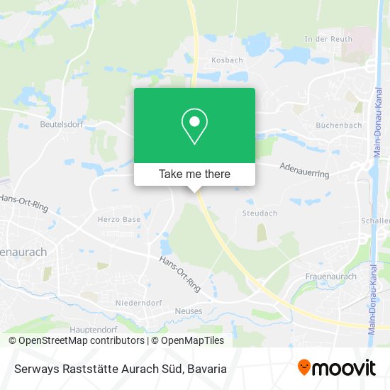 Serways Raststätte Aurach Süd map