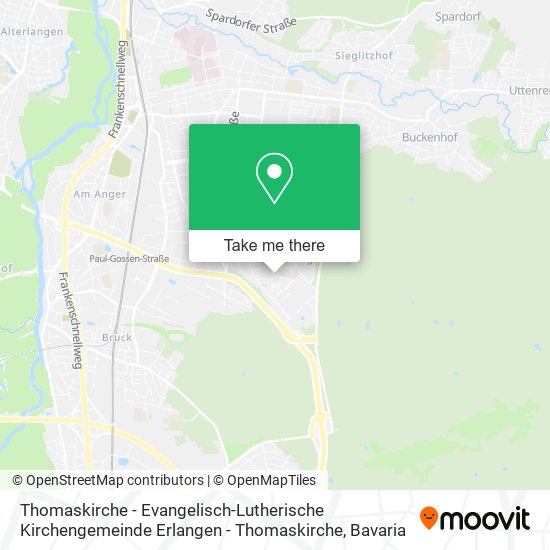 Thomaskirche - Evangelisch-Lutherische Kirchengemeinde Erlangen - Thomaskirche map