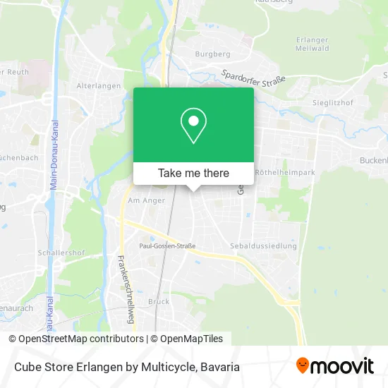 Карта Cube Store Erlangen by Multicycle