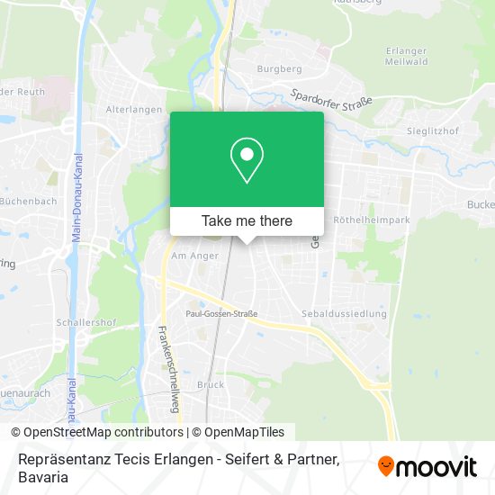Repräsentanz Tecis Erlangen - Seifert & Partner map