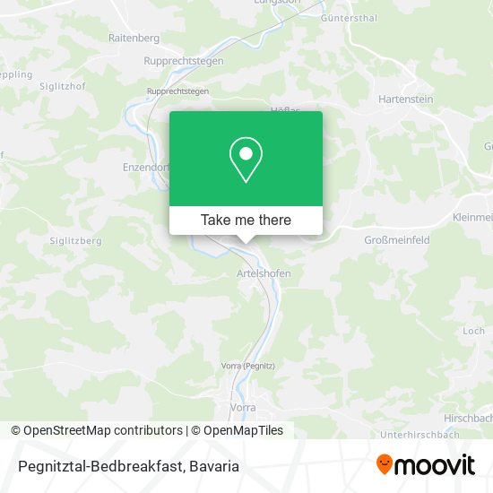 Карта Pegnitztal-Bedbreakfast