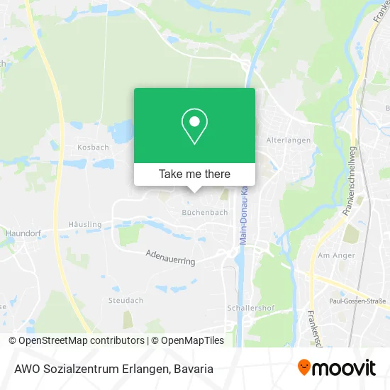 Карта AWO Sozialzentrum Erlangen