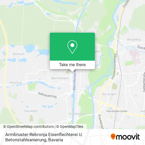 Карта Armbruster-Rebronja Eisenflechterei U. Betonstahlsanierung