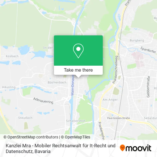 Карта Kanzlei Mra - Mobiler Rechtsanwalt für It-Recht und Datenschutz