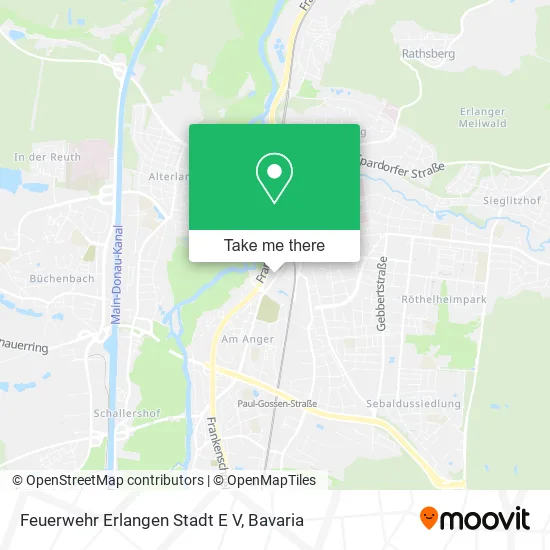 Карта Feuerwehr Erlangen Stadt E V