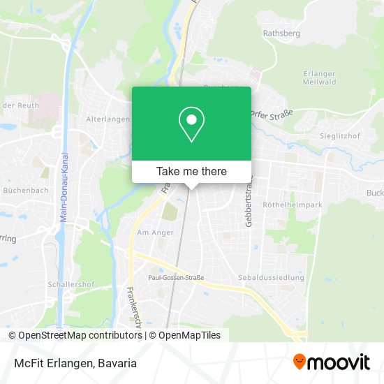 McFit Erlangen map