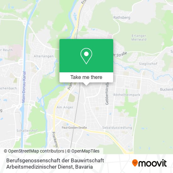 Berufsgenossenschaft der Bauwirtschaft Arbeitsmedizinischer Dienst map