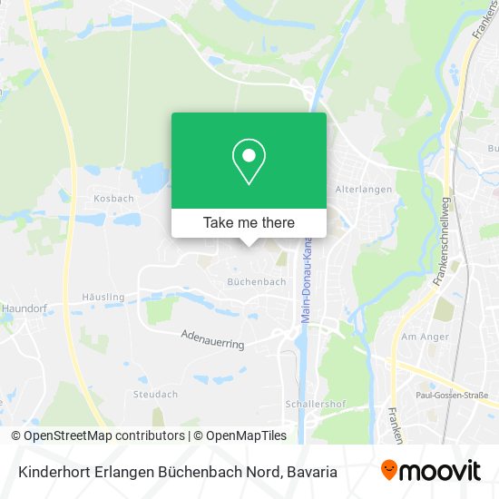 Карта Kinderhort Erlangen Büchenbach Nord