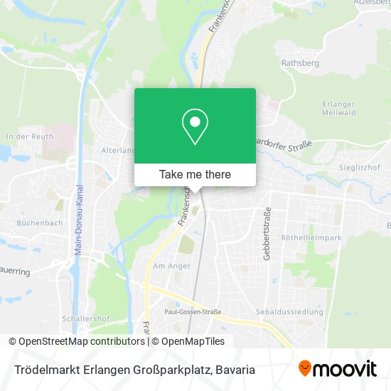 Trödelmarkt Erlangen Großparkplatz map