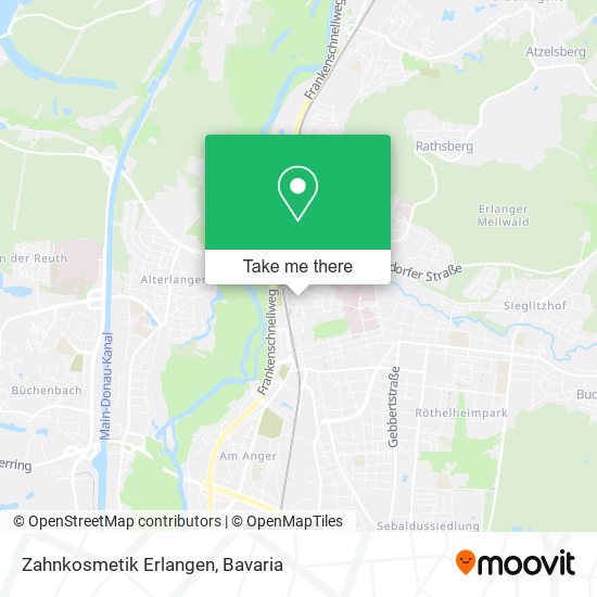 Карта Zahnkosmetik Erlangen