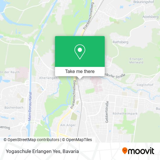 Yogaschule Erlangen Yes map