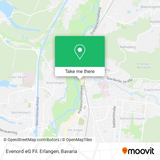 Evenord eG Fil. Erlangen map