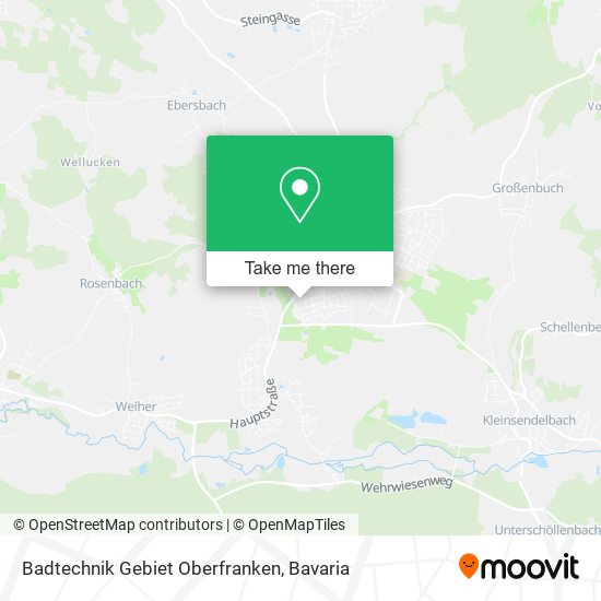 Badtechnik Gebiet Oberfranken map