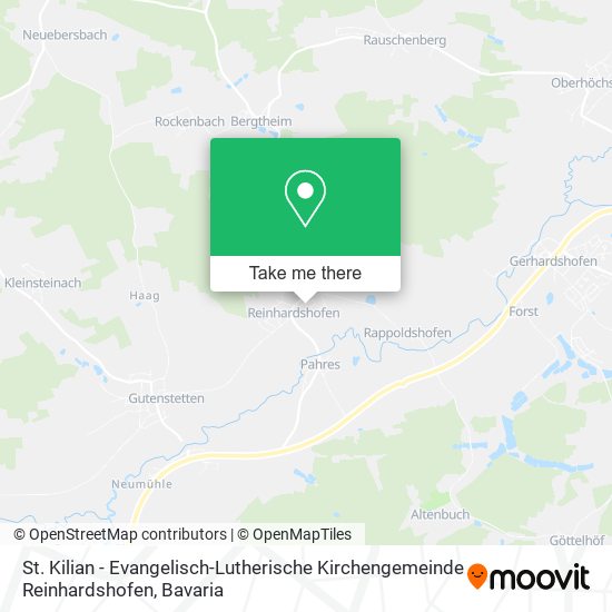 Карта St. Kilian - Evangelisch-Lutherische Kirchengemeinde Reinhardshofen