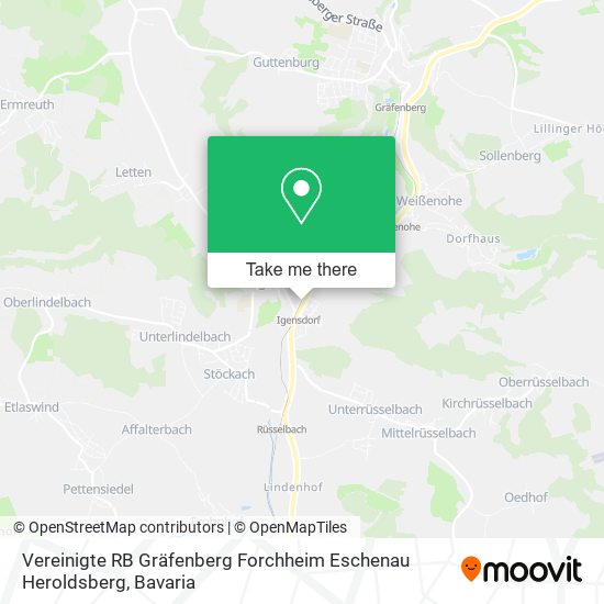 Карта Vereinigte RB Gräfenberg Forchheim Eschenau Heroldsberg