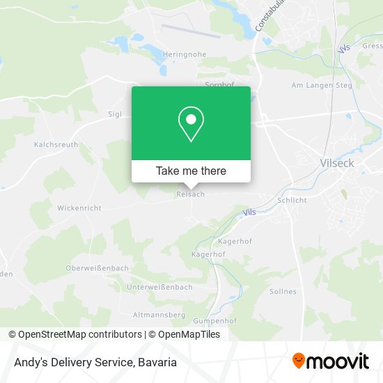 Andy's Delivery Service map