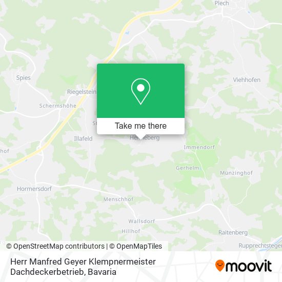 Карта Herr Manfred Geyer Klempnermeister Dachdeckerbetrieb