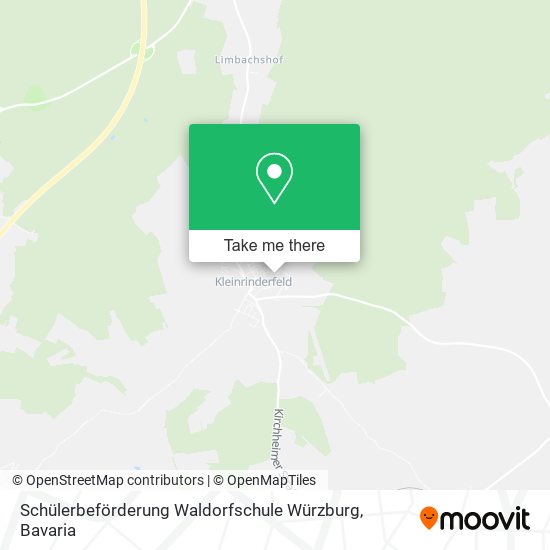 Schülerbeförderung Waldorfschule Würzburg map