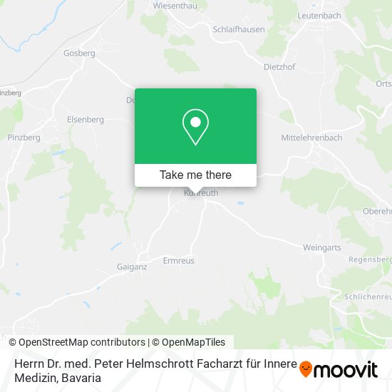 Herrn Dr. med. Peter Helmschrott Facharzt für Innere Medizin map