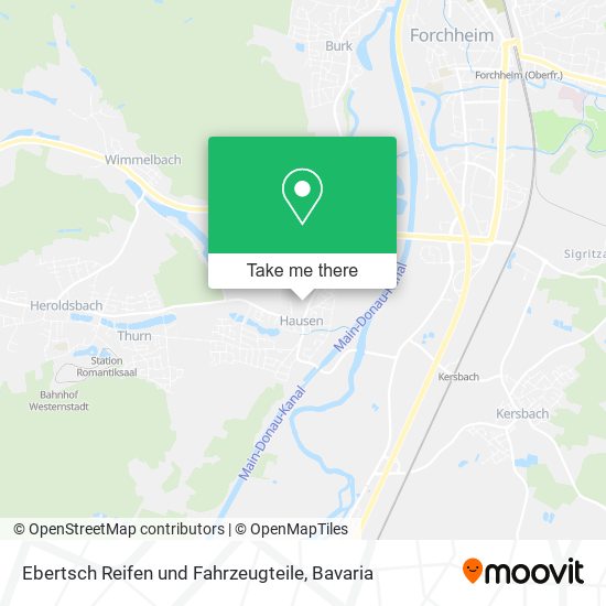 Карта Ebertsch Reifen und Fahrzeugteile