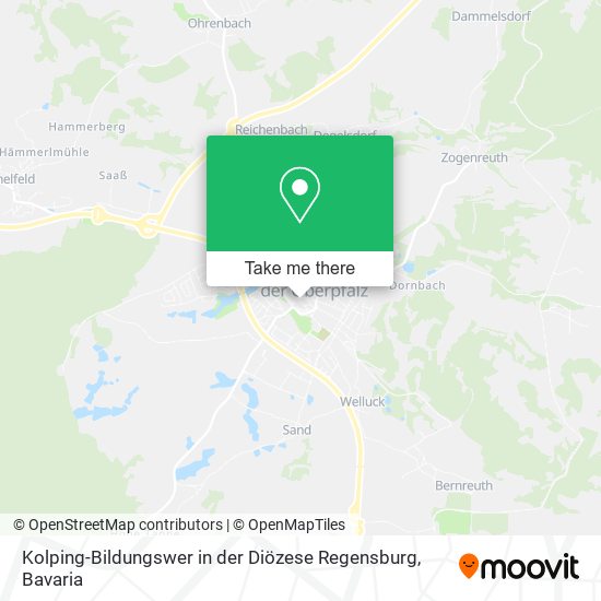 Карта Kolping-Bildungswer in der Diözese Regensburg