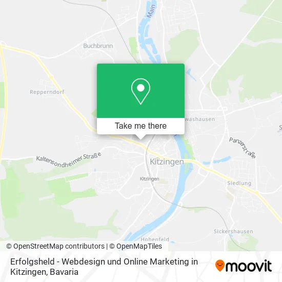 Карта Erfolgsheld - Webdesign und Online Marketing in Kitzingen