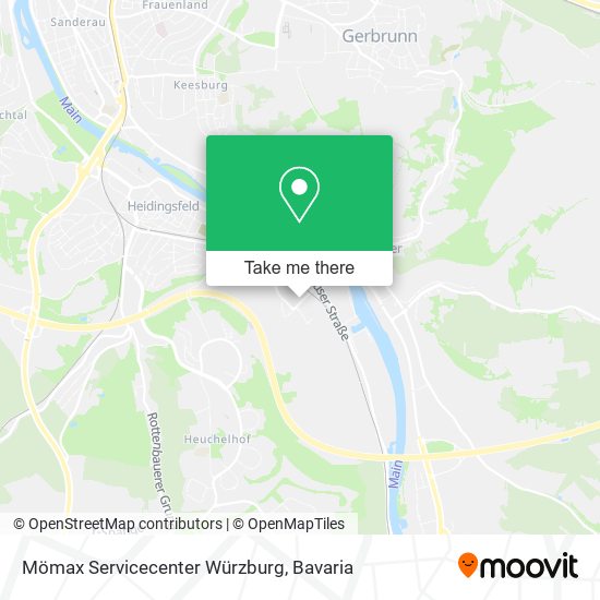 Карта Mömax Servicecenter Würzburg