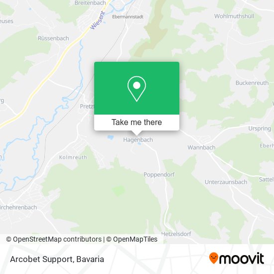 Arcobet Support map