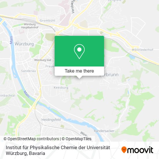 Institut für Physikalische Chemie der Universität Würzburg map