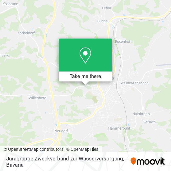 Juragruppe Zweckverband zur Wasserversorgung map