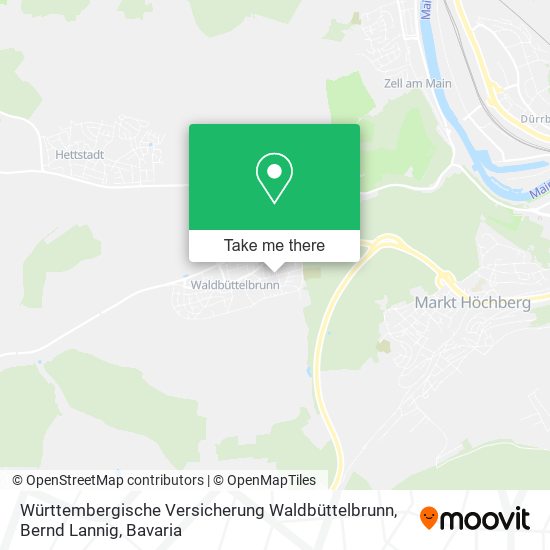 Württembergische Versicherung Waldbüttelbrunn, Bernd Lannig map