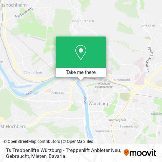 Карта Ts Treppenlifte Würzburg - Treppenlift Anbieter Neu, Gebraucht, Mieten