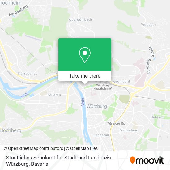 Карта Staatliches Schulamt für Stadt und Landkreis Würzburg