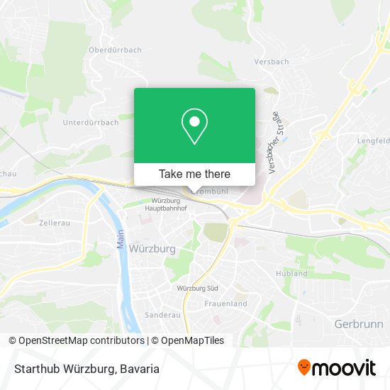 Starthub Würzburg map