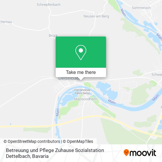 Карта Betreuung und Pflege Zuhause Sozialstation Dettelbach