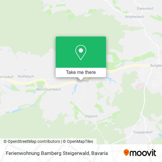 Ferienwohnung Bamberg Steigerwald map