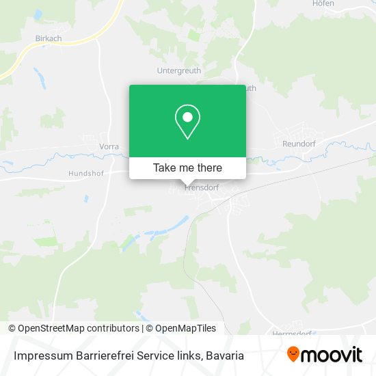 Impressum Barrierefrei Service links map