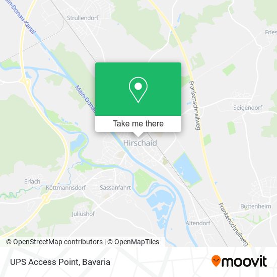 UPS Access Point map