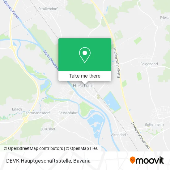 Карта DEVK-Hauptgeschäftsstelle