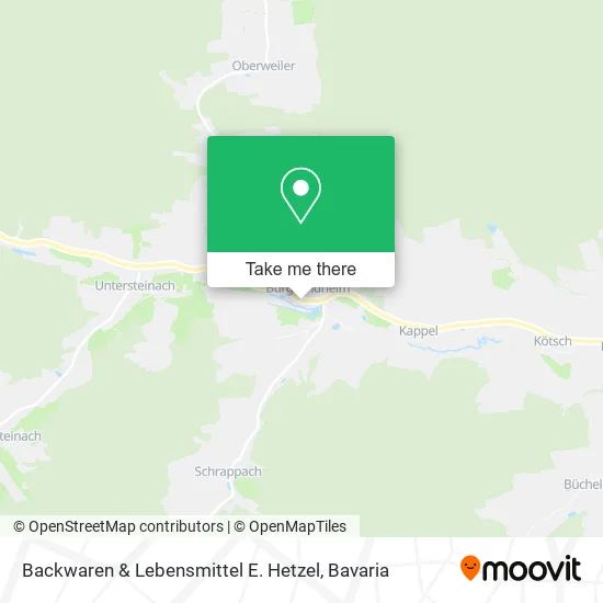 Карта Backwaren & Lebensmittel E. Hetzel