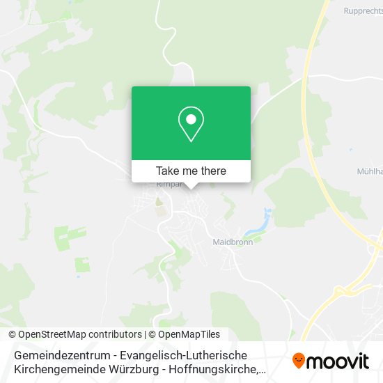 Gemeindezentrum - Evangelisch-Lutherische Kirchengemeinde Würzburg - Hoffnungskirche map