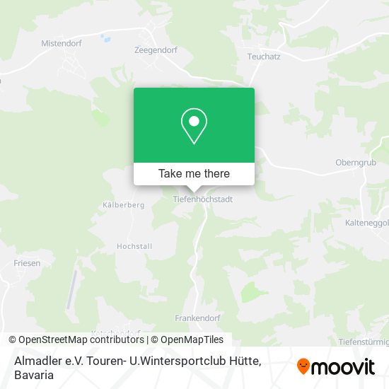 Almadler e.V. Touren- U.Wintersportclub Hütte map