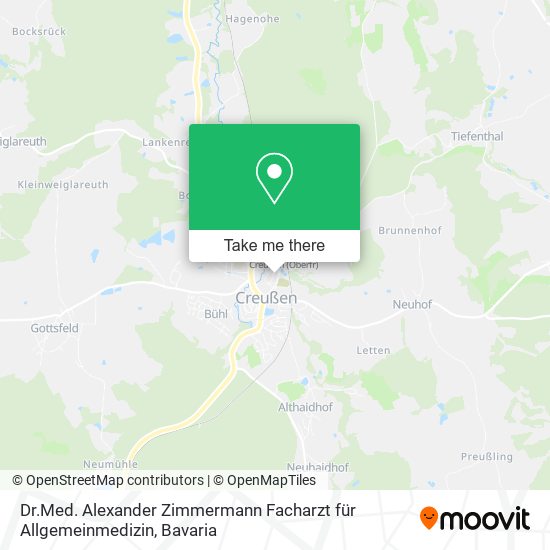 Dr.Med. Alexander Zimmermann Facharzt für Allgemeinmedizin map