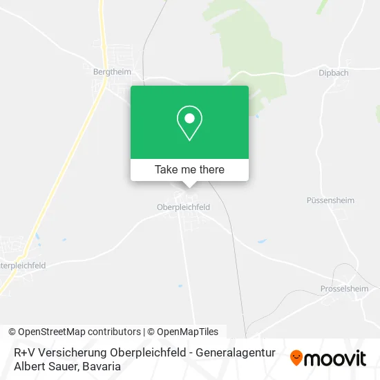 R+V Versicherung Oberpleichfeld - Generalagentur Albert Sauer map