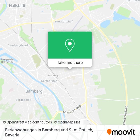 Ferienwohungen in Bamberg und 9km Östlich map