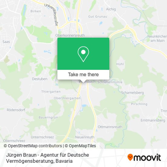 Jürgen Braun - Agentur für Deutsche Vermögensberatung map