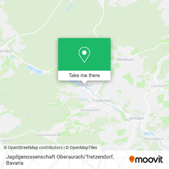 Карта Jagdgenossenschaft Oberaurach / Tretzendorf