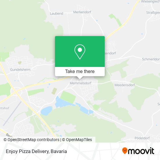 Карта Enjoy Pizza Delivery