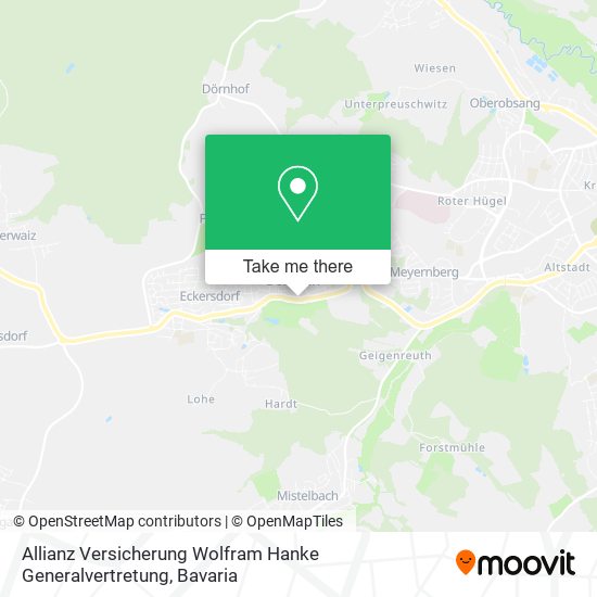 Allianz Versicherung Wolfram Hanke Generalvertretung map