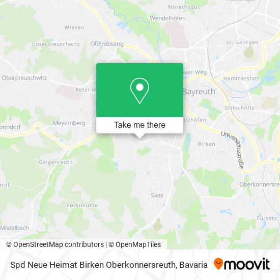 Карта Spd Neue Heimat Birken Oberkonnersreuth